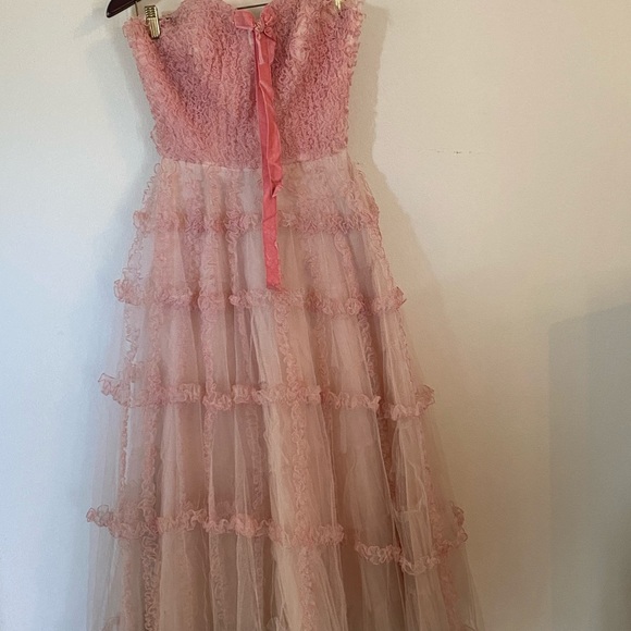 Vintage 1950’s Prom Dress Strapless Bustier - Picture 3 of 6